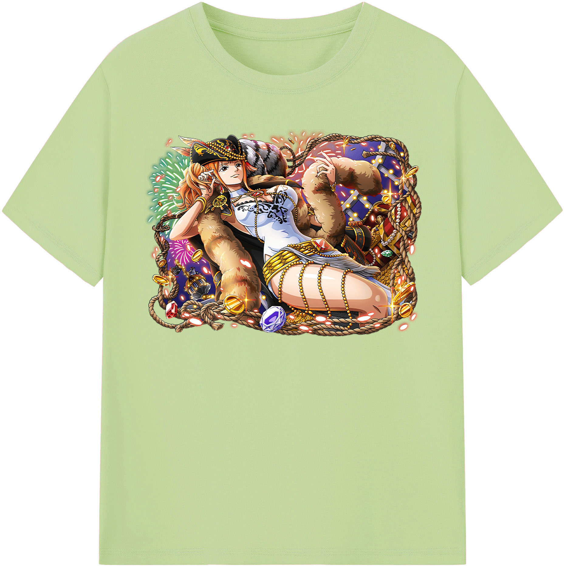 ワンピース ナミ ONE PIECE Nami 綿100％半袖Tシャツ（フロントプリント）